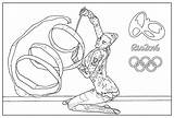 Olympiques Rio Coloriage Rythmique Gymnastique sketch template