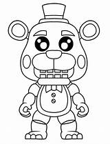 Nights Coloring Freddy Five Fnaf Pages Freddys Printable Night Bonnie Chibi Color Sheet Print Chica Kids sketch template