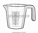 Measuring Cup Baking Utensils Vector Shutterstock sketch template