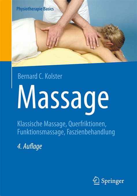 Massage Von Bernard C Kolster Isbn 978 3 662 47272 9 Fachbuch