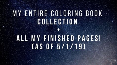 entire coloring book collection finished pages