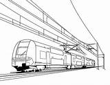 Train Coloring Pages Drawing Electric Cable Railroad Bullet Crossing Caboose Trains Passenger Freight Drawings Color Getdrawings Speed Thomas Printable Print sketch template