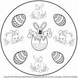 Oster Mandalas Ostermandalas Medienwerkstatt Kidsweb Osterhase Malvorlagen Pascua Pasen Knutselen Kleurplaten Pasqua Lws sketch template