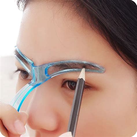 pc eyebrow stencils eyebrow guide shaping grooming eye brow   model template reusable