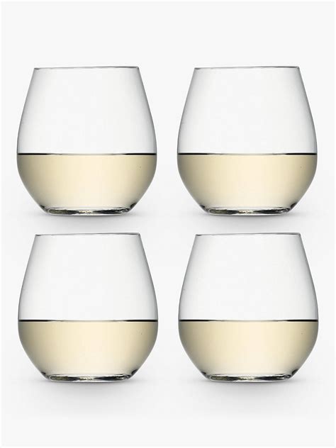 Lsa International Wine Collection Stemless White Wine Glasses 370ml