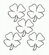 Coloring Pages Clover Leaf Printable Four Small Template Color Shamrock Print Sheets Clipart Flower Kids Trèfle Feuilles Spring Library Google sketch template