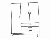 Armoire Closet Coloring Coloriage Pages Template Grand Coloringcrew Big sketch template