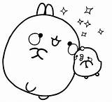 Molang Piu sketch template