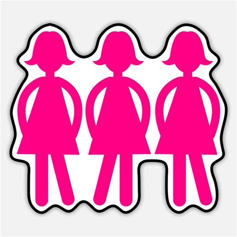 Girls Threesome Stickers Unique Designs Spreadshirt