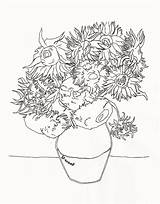 Coloring Gogh Van Pages Sunflowers Vincent Drawing Sunflower Colouring Color Printable Prizes Vangogh Getdrawings Contest Win Adult Getcolorings Choose Board sketch template