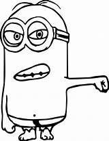 Minion Angry Coloring Wecoloringpage sketch template