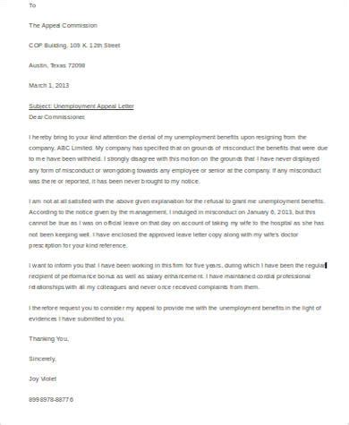 sample appeal letter templates   ms word pages
