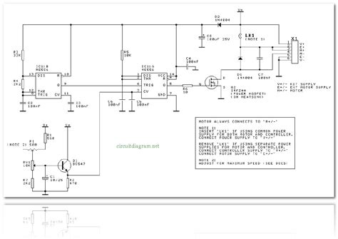 dc motor speed controller electronic circuit schematic design