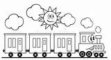 Locomotive Wagons sketch template