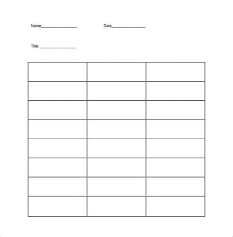 column chart template