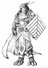 Dragonborn Coloring Warlord Skyrim Sketch sketch template