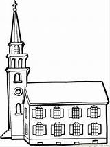 Church Coloring Pages Printable Building Buildings Colouring Clipart Color Tower Coloring4free Little Interior Cliparts Colour Children Print Library Comments Kids sketch template