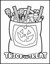Coloring Pages Halloween Trick Treat Candy Printable Color Getcolorings Getdrawings Choose Board Fun sketch template