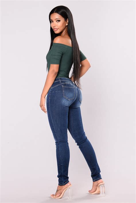 Make It Bounce Booty Shaping Jeans Medium Blue