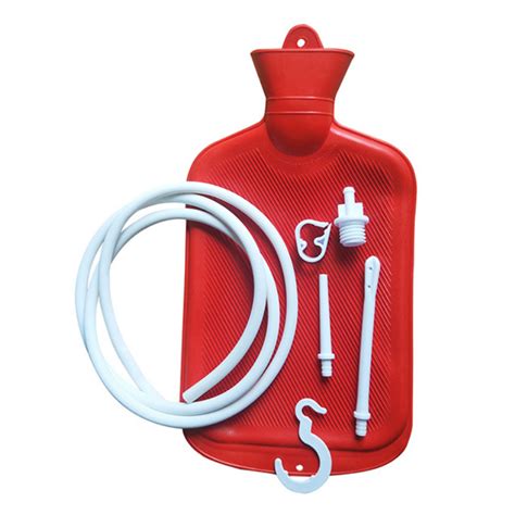 Kwanshop 2l Rubber Douche And Enema Kit Hot Water Bottle Bag Reusable