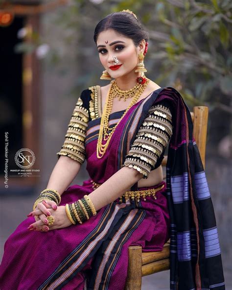 marathi brides who wore the prettiest plum sarees wedmegood