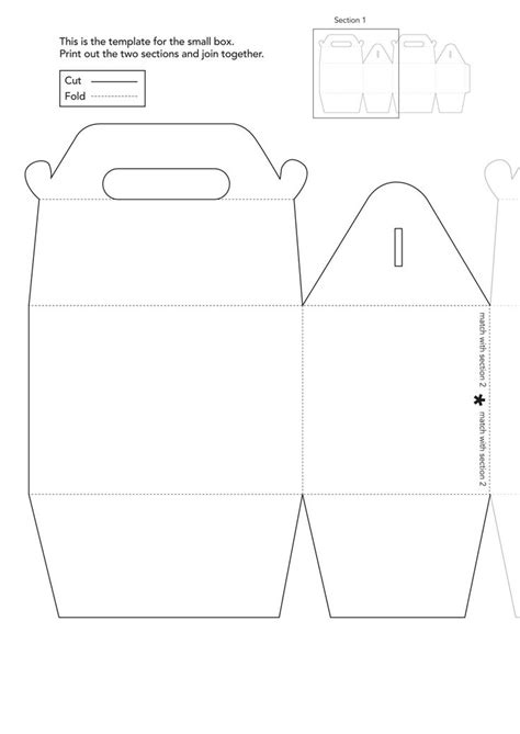 small paper box template part   templates  small  large