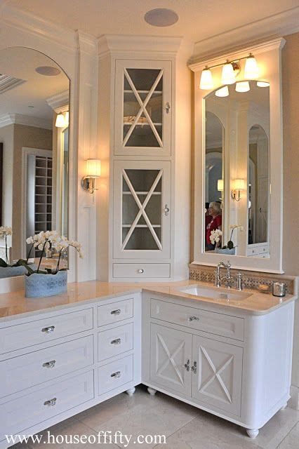 bathroom corner cabinet ideas  pinterest