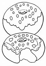 Donut Coloring Pages Print Food sketch template