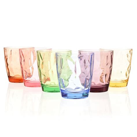 13 Ounce Unbreakable Colored Drinking Glasses Break Resistant Acrylic