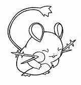 Pokemon Dedenne Coloring Pages Draw Getcolorings Drawing Getdrawings sketch template