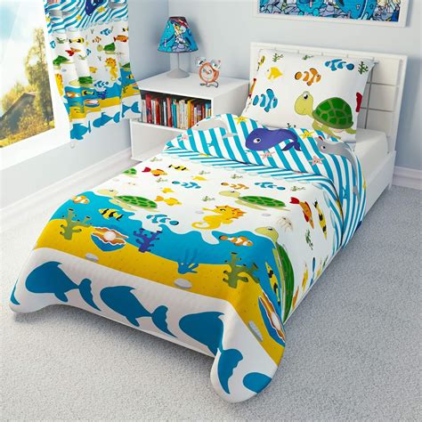 duvet cover pillowcase  cm   cm toddler bedding sea animals  cotton  cm
