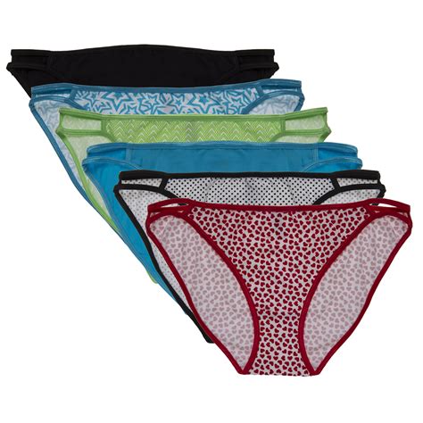 Pack Of 6 Ladies Cotton String Bikini Briefs Sexy Lingerie Panties For