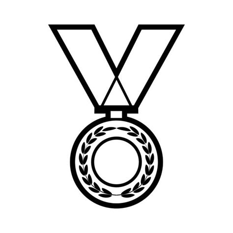 medal clip art black  white images   finder