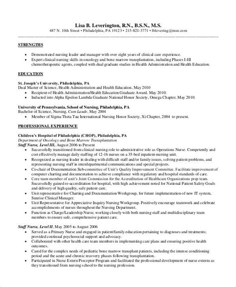 pediatric nurse resume sample  nursing resume template