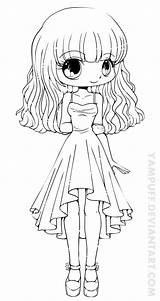 Coloring Chibi Pages Anime Cute Deviantart Girls Girl Printable Lineart Colouring Animation Yampuff Kids Teej Commission People Body Stamps Color sketch template
