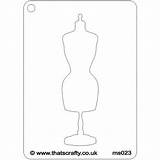 Mannequin Stencil Crafty Mini Thats sketch template