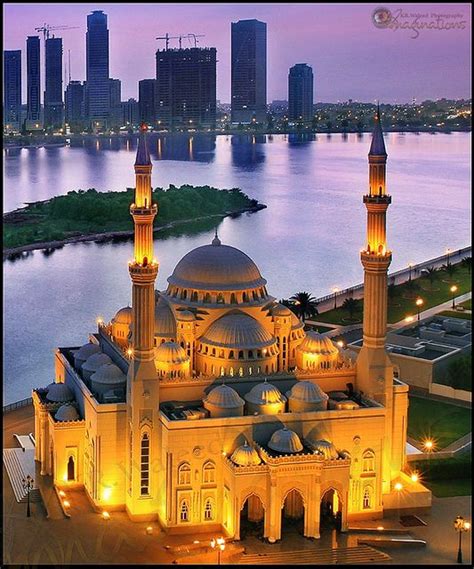 masjid al noor  sharjah uae beautiful places   world places