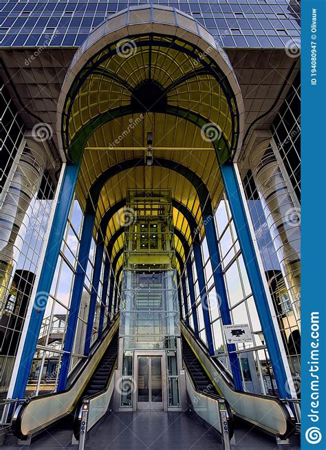 train station entrance stock image image  glass city