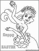 Coloring Ariel Easter Pages Disney Color Printable Mermaid Print Colouring Pdf Fun Happy Number Kids Spring Visit Printables Cartoon Bunny sketch template