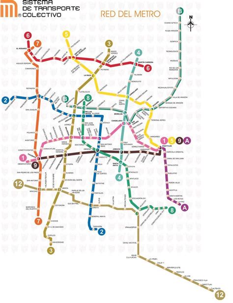 mapa del metro df mapa del metro lineas del metro