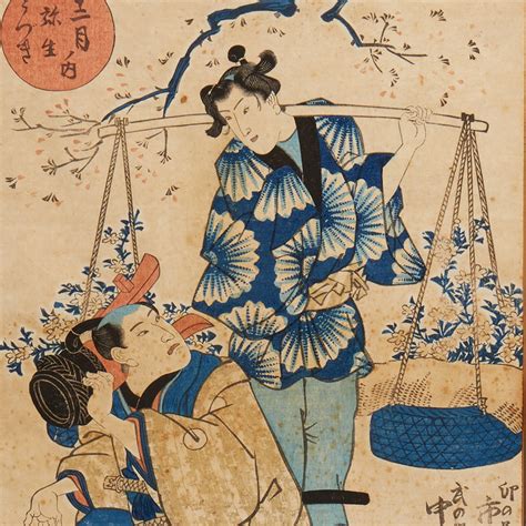 antique japanese woodblock print kunisada utagawa   ebay