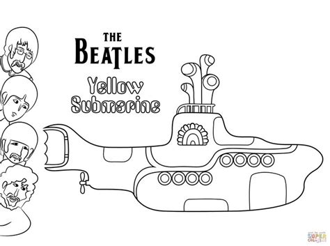 yellow submarine coloring pages  print yellow submarine art