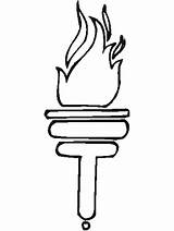 Olympics Torch sketch template