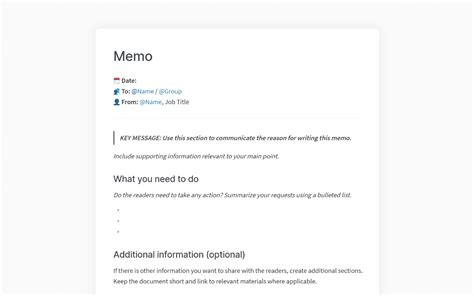 write  business memo format templates  examples
