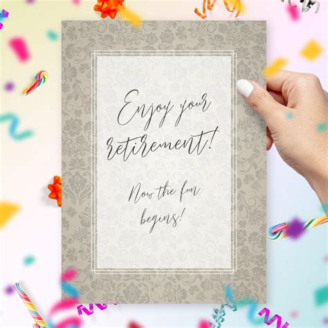 happy retirement greeting card template editable