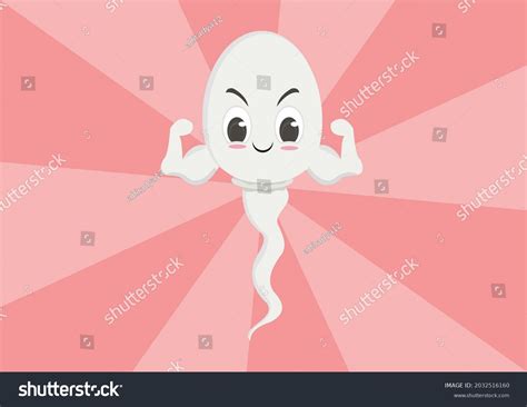 Cute Happy Funny Sperm Cell Vector Stock Vector Royalty Free