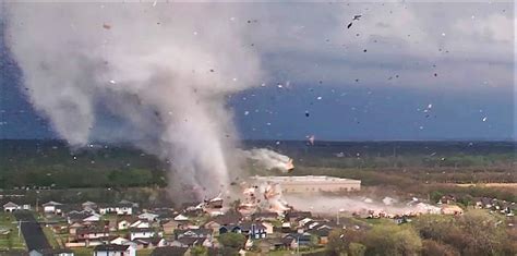 drone footage  tornado ripping  kansas