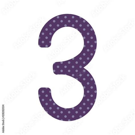 purple number  design  lilac dotted vector illustration stock