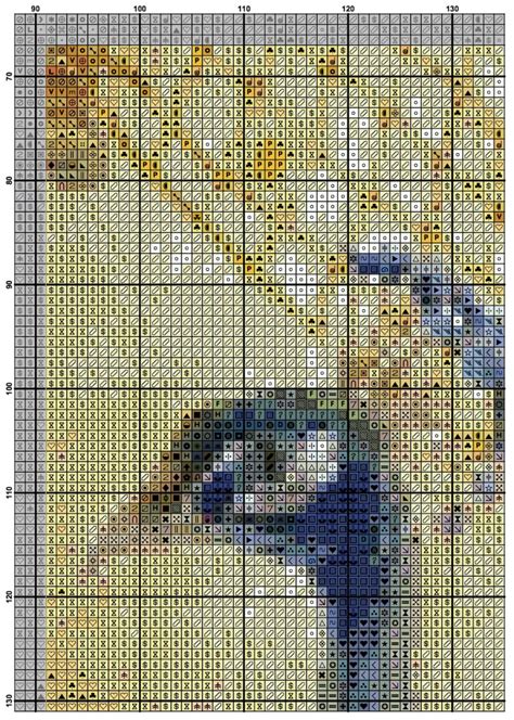 large cross stitch chart counted cross stitch pattern etsy
