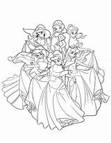 Princesses Prinzessin Ausmalbild 塗り絵 Letzte sketch template